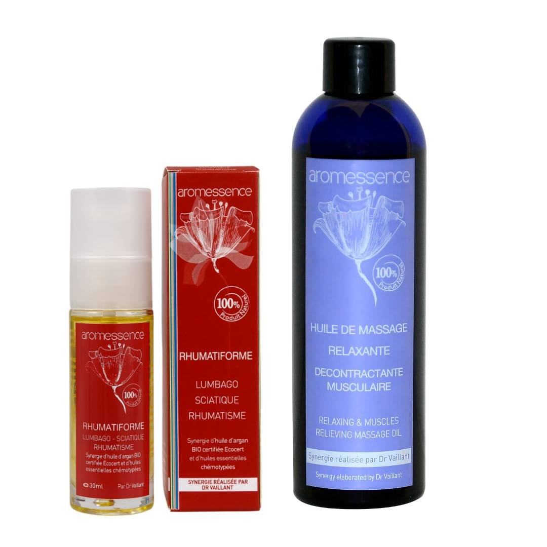 WELLNESS & RELIEF PACK – RELAXING MASSAGE OIL & RHUMATIFORME